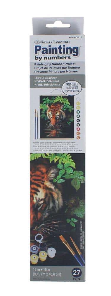 Painting By Number Thirsty Tiger Canvas 27pcs