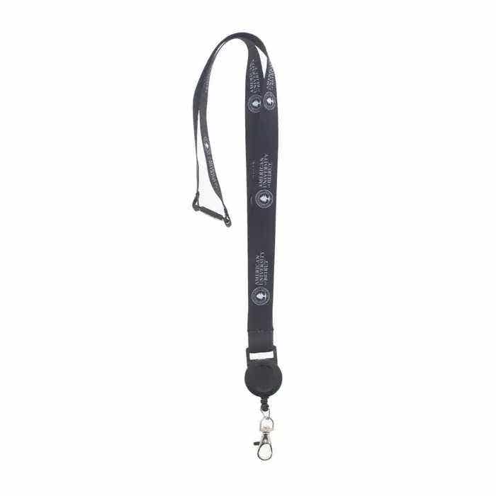 Aub Lanyard Safety Red /black/dark Grey 2cm