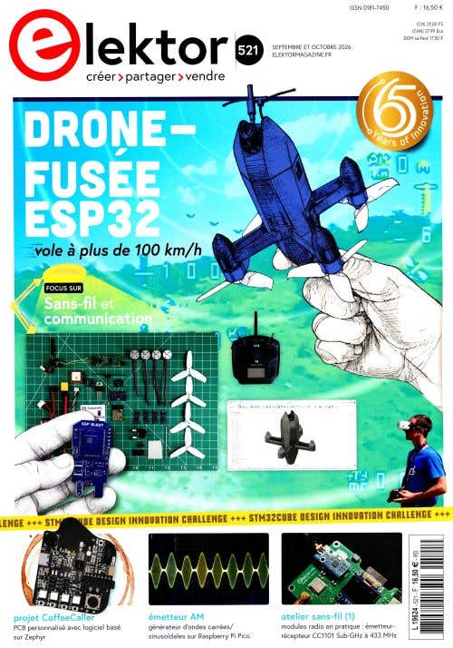 Elektor N521 - Septembre-octobre 2026 - Drone-fusee Esp32