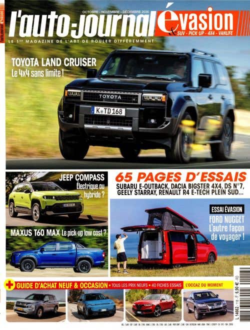 Auto Journal Evasion 4x4 N117 - Juillet-aout-septembre 2026 - Futurs Suv Ils Font (deja) Rever!