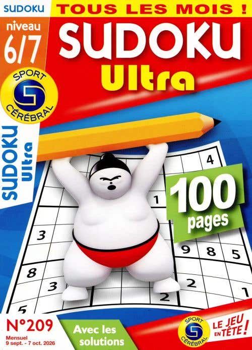 Sc Sudoku Ultra Niveau 6/7 Avec LES Solutions N209