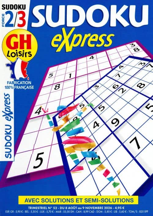 Gh Sudoku Express Niveau 2/3 Avec Solutions ET Semi-solutions N52