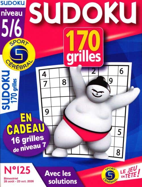 Sc Sudoku 170 Grilles Niveau 5/6 Avec LES Solutions N124
