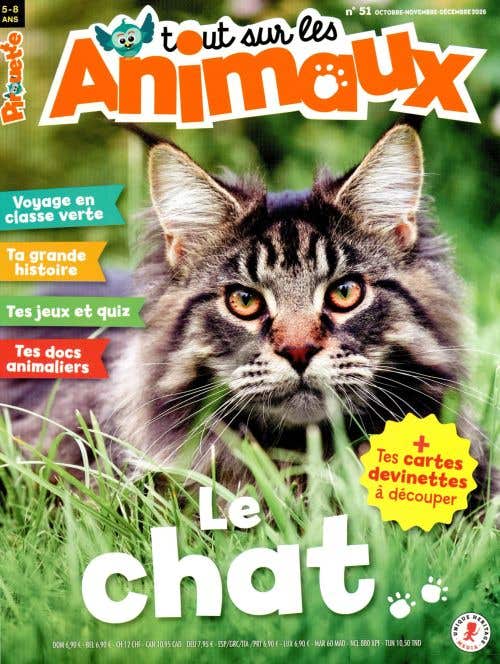 Pirouette Tout Sur LES Animaux N51 - Octobre-novembre-decembre 2026 - LE Chat
