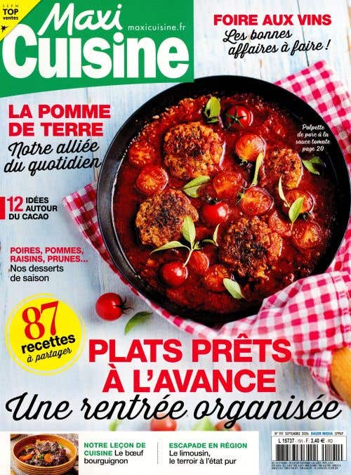 Maxi Cuisine N191 - Septembre 2026 - Plats Prets A L'avance