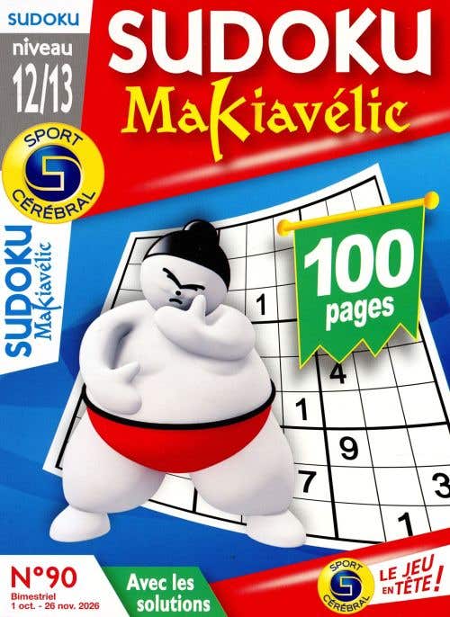 Sudoku Makiavelic Niveau 12/13 Avec LES Solutions N89