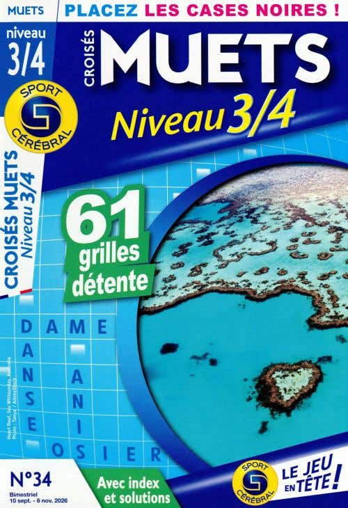 Sc Croises Muet Niveau 3/4 Avec Index ET Solutions N34