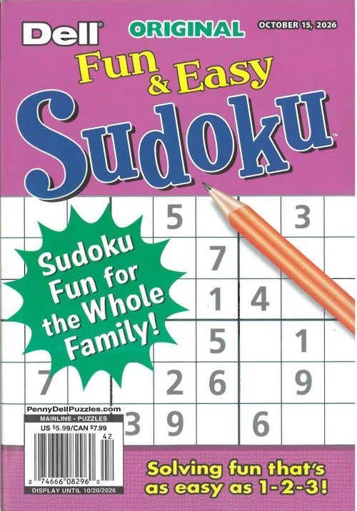 Original Sudoku Issue October 1, 2026