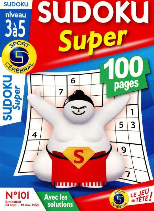 Sc Sudoku Super Niveau 3 A 5 Avec LES Solutions N101