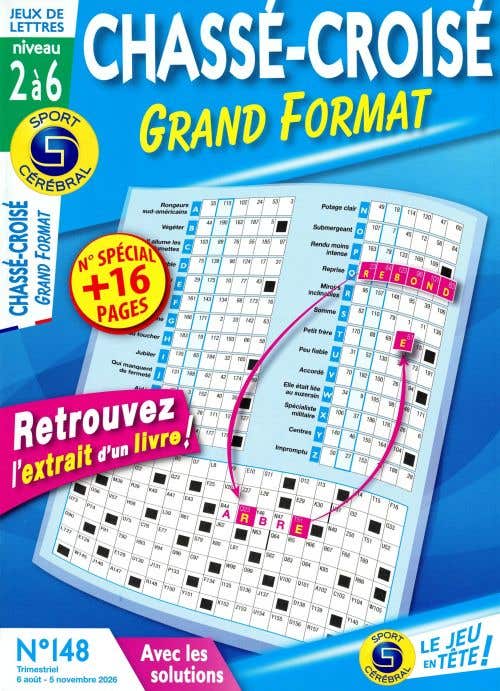 Sc Chasse Croise Grand Format Niveau 2/6 Avec LES Solutions N148