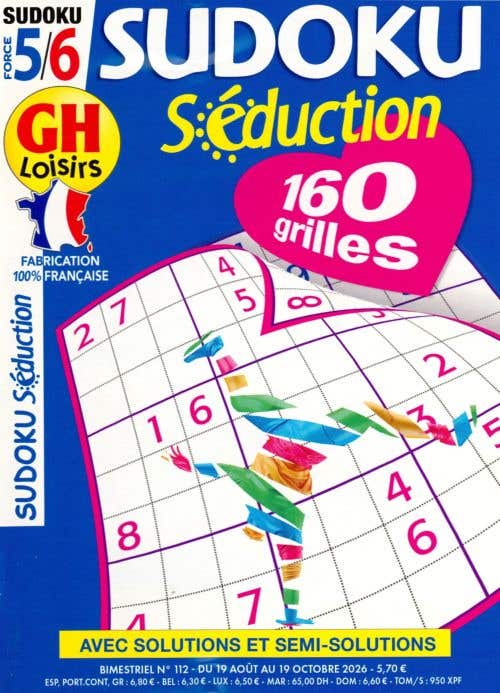 Gh Sudoku Seduction Niveau 5/6 Avec Solutions ET Semi-solutions N111