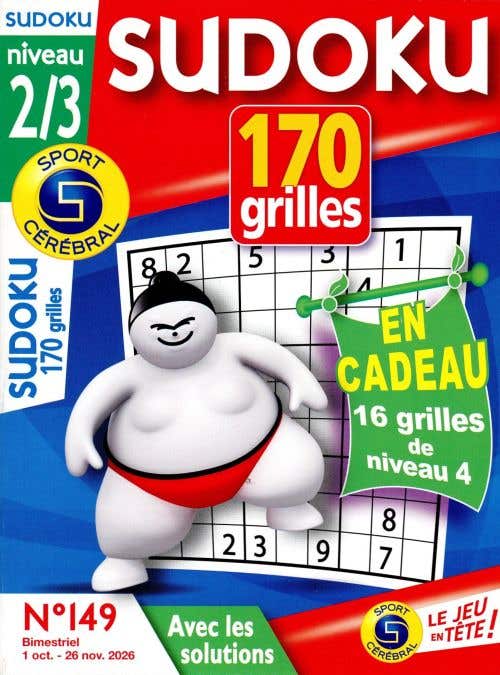 Sc Sudoku 170 Grilles Niveau 2/3 Avec LES Solutions N148