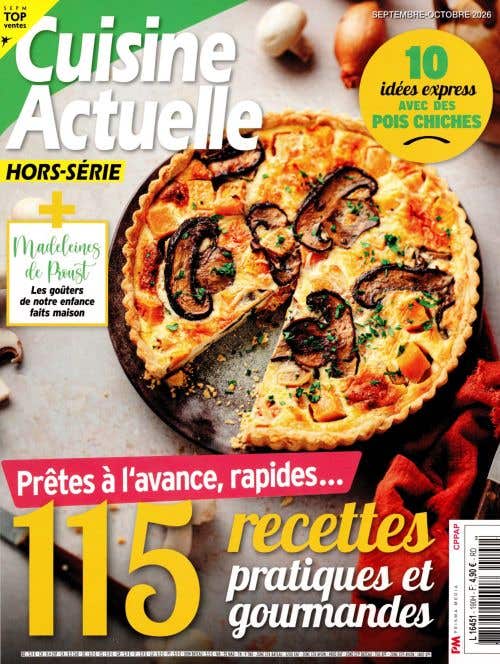 Cuisine Actuelle Hs N190 - Septembre-octobre 2026 - Pretes A L'avance, Rapides...115 Recettes Pratiques ET Gourmandes