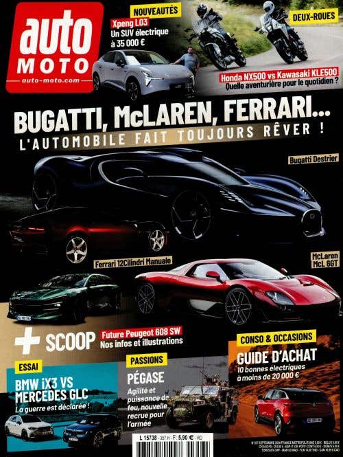 Auto Moto N357 - Septembre 2026 - Bugatti, Mclaren, Ferrari...l'automobile Fait Toujours Rever!