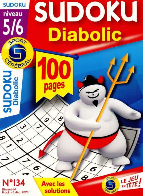 Sc Sudoku Diabolic Niveau 5/6 Avec LES Solutions N133