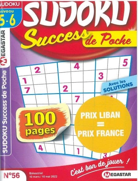 Mg Sudoku Success DE Poche Niveau 5/6 N56