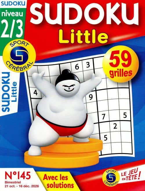 Sc Sudoku Little Niveau 2/3 Avec LES Solutions N143