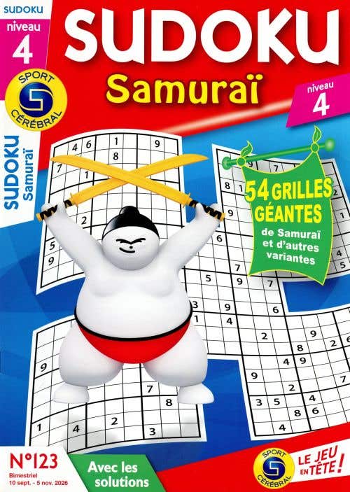 Sc Sudoku Samurai Niveau 4 Avec LES Solutions N123