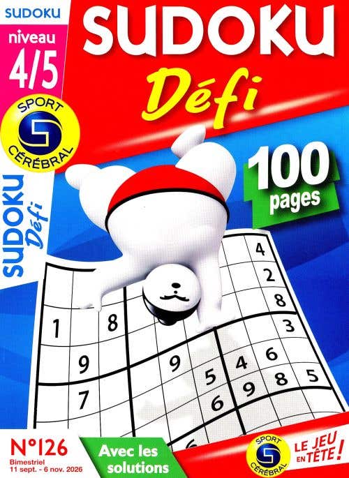 Sc Sudoku Defi Niveau Avec LES Solutions 4/5 N126