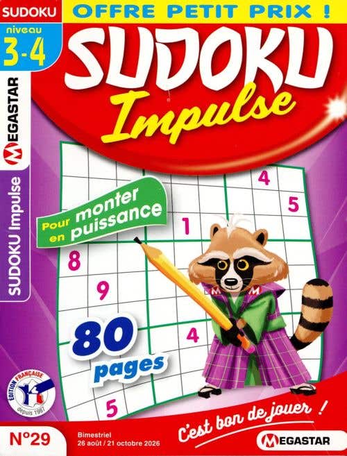 Mg Sudoku Impulse Niveau 3/4 Pour Monter EN Puissance N28