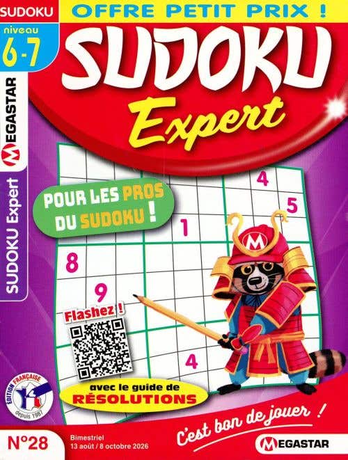 Mg Sudoku Expert Niveau 6/7 Avec LE Guide DE Resolutions N28
