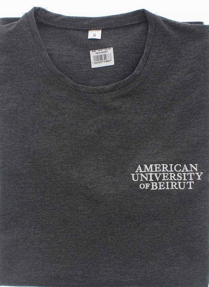 Aub T‐shirt Round Neck Short Sleeves - Ash Grey Large New Logo