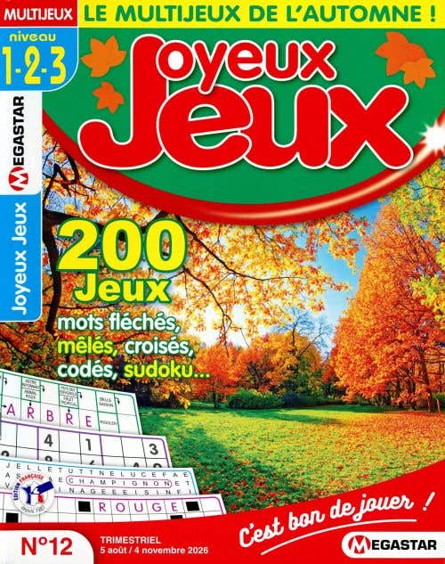 Mg Joyeux Jeux N12 - LE Multijeux DE L'automne!