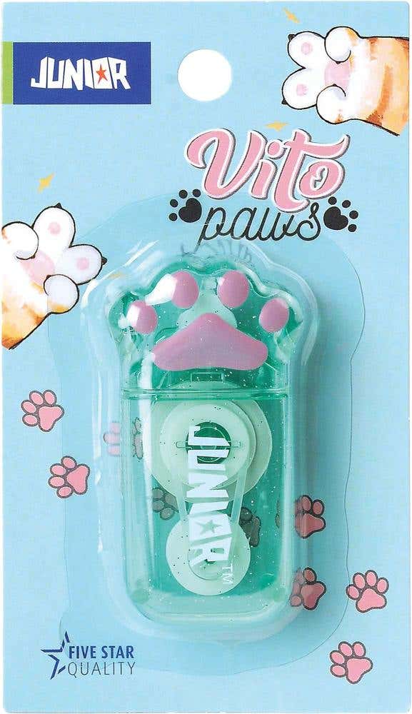 Vito Tape Corrector 6m Paws Pastel Green