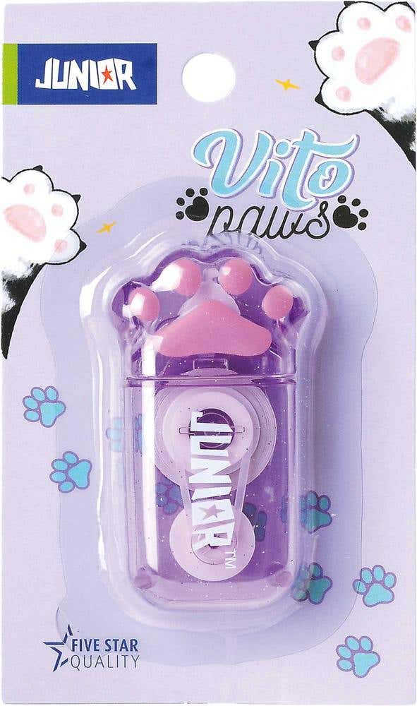 Vito Tape Corrector 6m Paws Pastel Violet