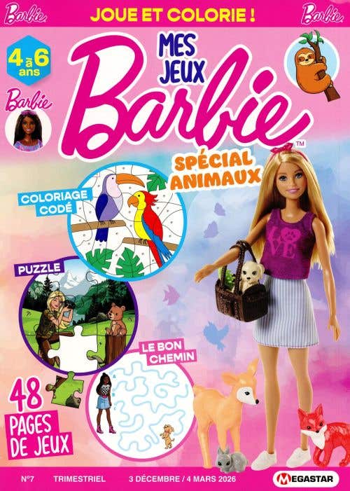 Mg Mes Jeux Barbie 4 A 6 Ans N7 - Special Animaux