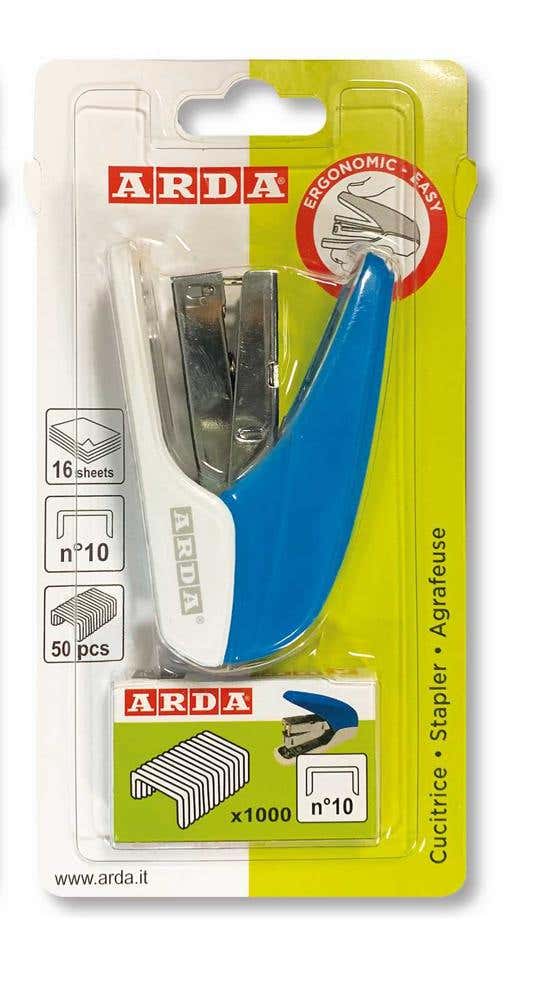 Mini Stapler Blue Color + Staples No.10 In Blister