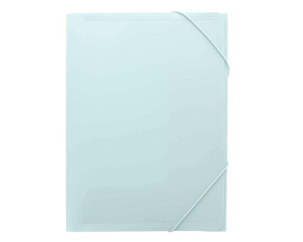 File 3 Flap With Elasstic 26*34.5cm Blus Blue