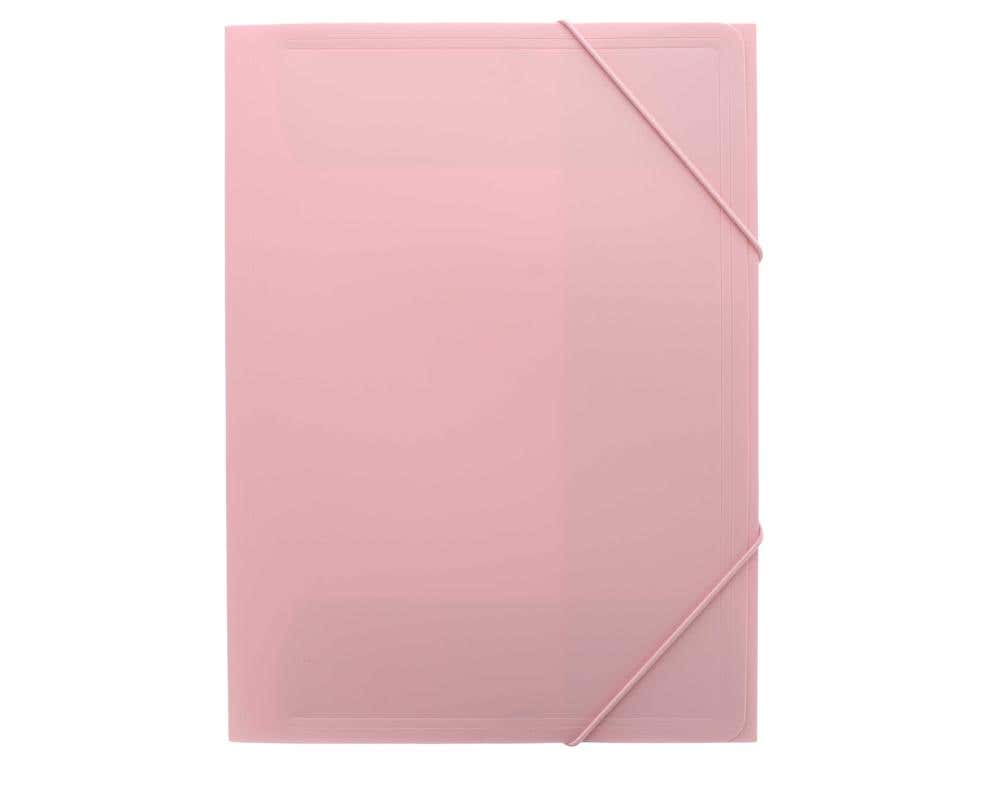 File 3 Flap With Elasstic 26*34.5cm Blush Pink