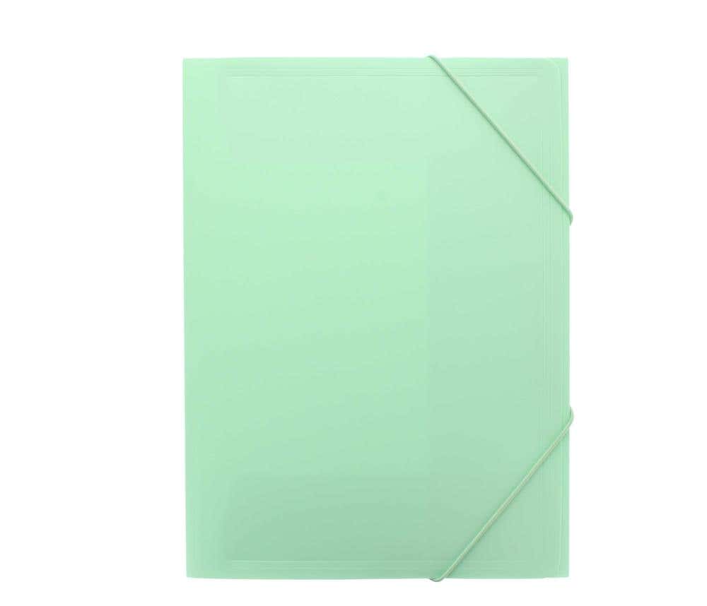 File 3 Flap With Elasstic 26*34.5cm Blush Green