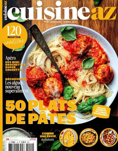 Cuisine Az N10 - Septembre-octobre 2026 - 50 Plats DE Pates