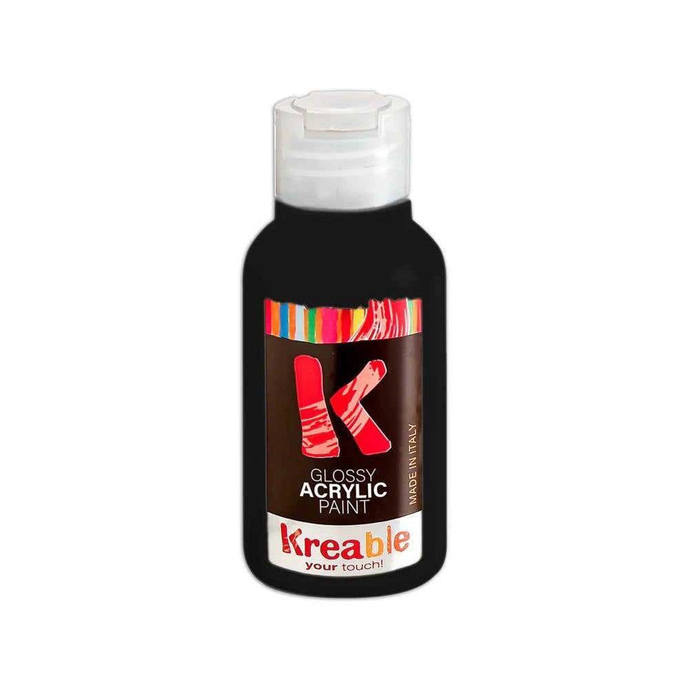 Acrylic Tempera Bottle 100ml Black