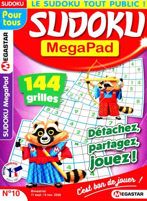 Mg Sudoku Mega Megapad Detachez, Partagez, Jouez! N10