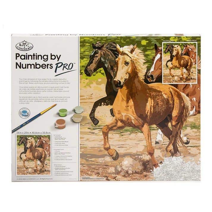 Royal Brush Galloping Horses Paint-by-number Kit
