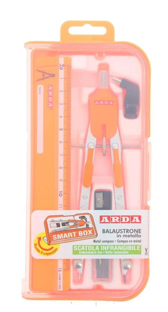 Metal Quick Set Compass With Push Button Fluo Orange