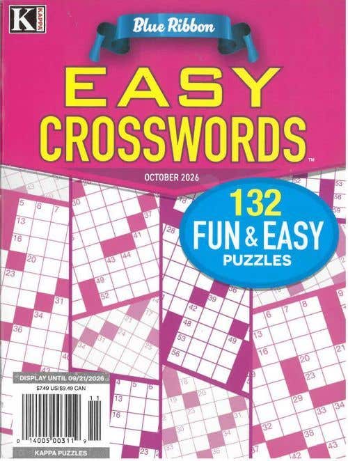 Blue Ribbon Easy Crosswords Issue Of October 2026