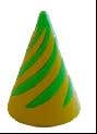 Spiral Cone Fidget - Brazil - Yellow Base - Green Top