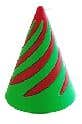 Spiral Cone Fidget - Portugal - Green Base - Red Top