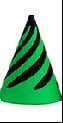 Spiral Cone Fidget - Green Base - Black Top