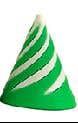 Spiral Cone Fidget - Green Base - White Top