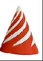 Spiral Cone Fidget - Red Base - White Top