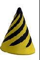 Spiral Cone Fidget - Yellow Base - Black Top