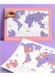 Purple Scratch Map (a3)