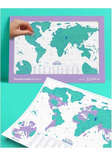 Green Scratch Map (a3)