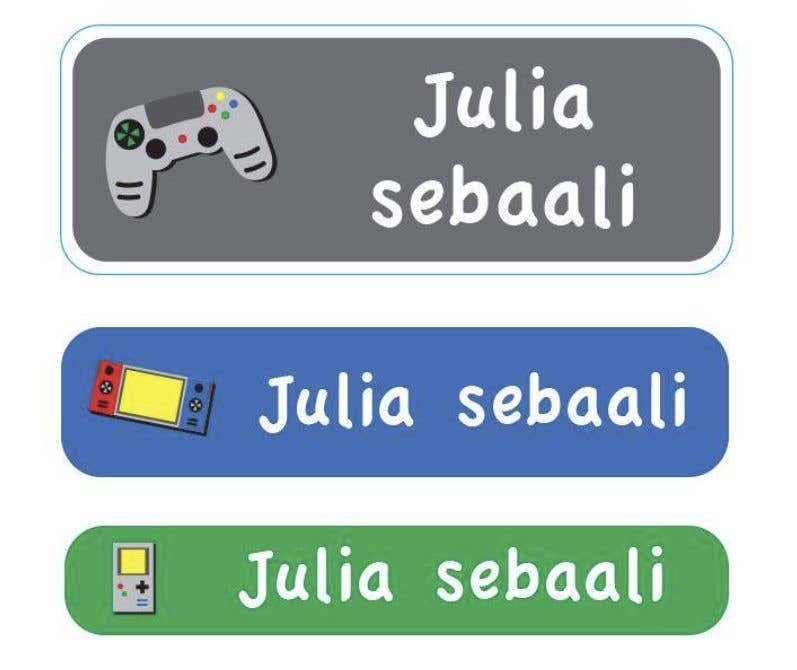 Essmak Nintendo Personalised Name Labels — 3 -page Booklet (60 Stickers)