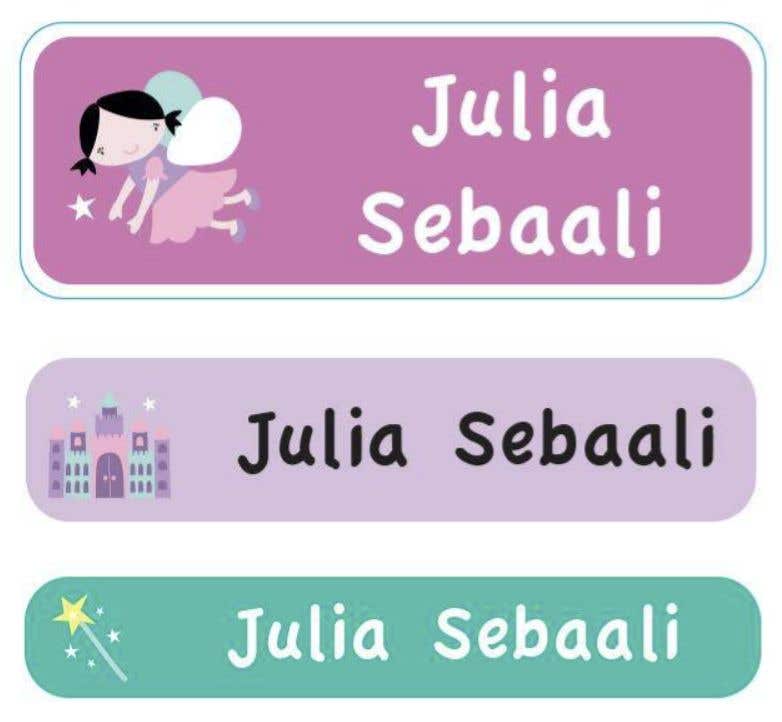 Essmak Fairy Personalised Name Labels — 3-page Booklet (60 Stickers)